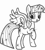 Pony Twilight Little Sparkle Coloring Pages Princess sketch template
