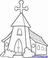 Iglesias Igreja Cliparts Infantil Dragoart Religiosos sketch template