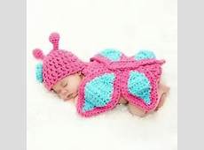 Baby Girls Newborn 0 9M Knit Crochet Butterfly Clothes Photo Outfits
