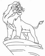 Coloring Pages Simba Printable Lion King Scar Pride Saves Lands Defeats sketch template