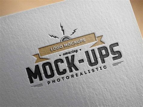 logo branding paper edition psd mockup psd mockups
