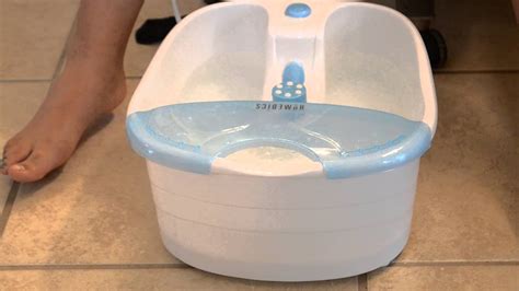 review  homedics massaging foot spa  heat youtube