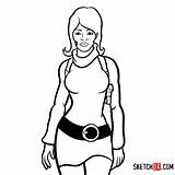 Archer Lana Kane Characters Draw Drawing Cartoon Step Sketchok sketch template