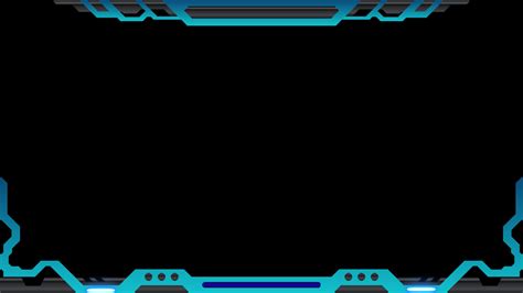 stream overlay twitch overlay blue neon video frame transparent background  video
