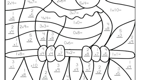 coloring multiplication worksheets  multiplication coloring excel