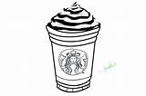 Starbucks Coloring Pages Frappuccino Drawing Coffee Clipartmag Template sketch template
