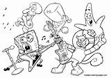 Esponja Tocando Colorear Guitarra Kleurplaat Everfreecoloring Spongebob Patricio Nickelodeon Kleurplaten Liggend Tekening Activity sketch template