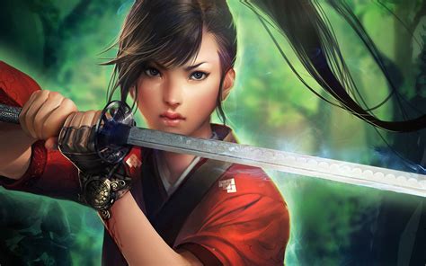 Women Sword Fantasy Art Wallpapers Hd Desktop And