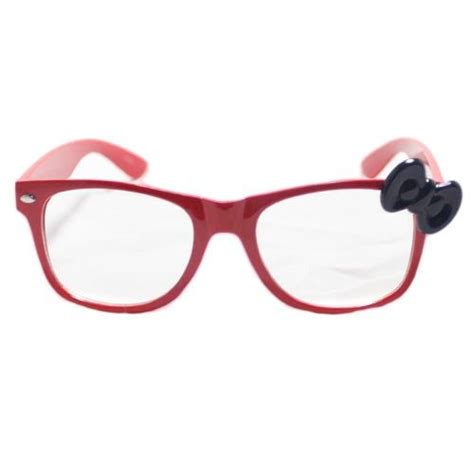 Red Nerd Glasses W Black Bow Nerd Glasses Rave Glasses Glasses