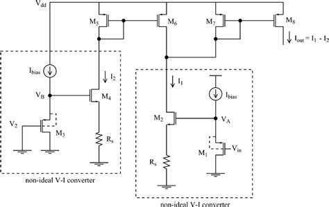 schematic   voltage  current converter  scientific diagram