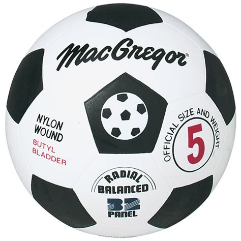 rubber soccer ball size