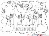 Pentecost Colouring Sheet Feast Coloring Sheets Title Pages sketch template