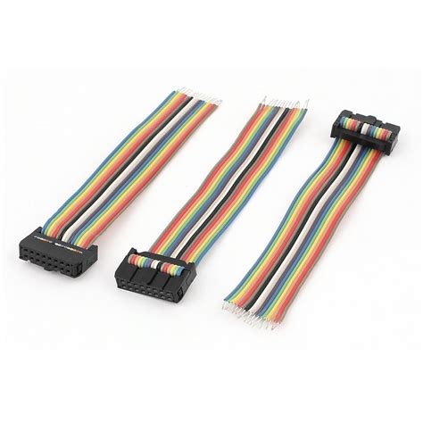 amazoncom uxcell  pin female flat idc ribbon cable connector rainbow color  pieces