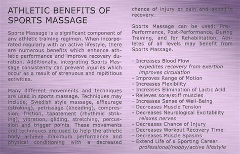 Athletic Benefits Of Sports Massage Sports Massage Massage Benefits