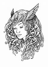 Valkyrie Tattoo Drawing Ink Tattoos Designs Norse Trends Viking Drawings Wings Vikings Sketch Tattooviral Choose Board Female Nordic Angel Description sketch template