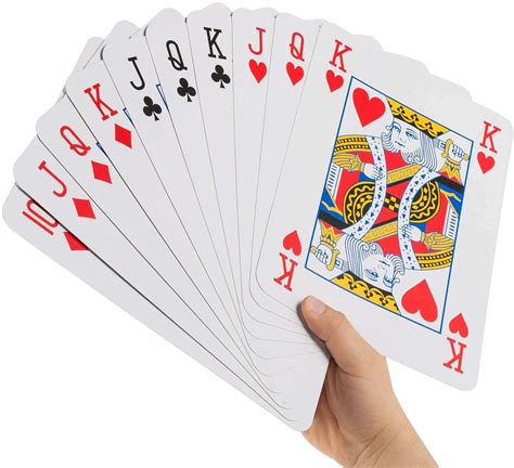 xxl pokerkarten jumbo poker spielkarten riesiges kartenspiel    mm gross ebay