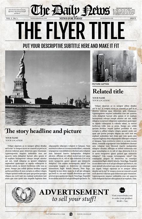 ad  page newspaper template indesig  newspaper templates