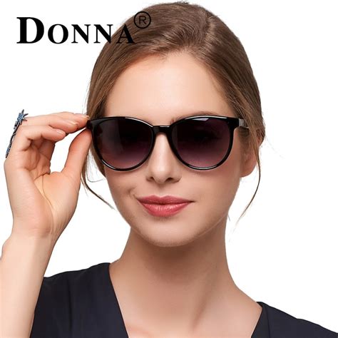 Donna Oversized Cat Eye Sunglasses Round Classic Frame Flat Sun Woman
