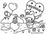 Mewarnai Colouring Sanrio Colorear ぬりえ マイ メロディ サンリオ Untuk Cutekawaiiresources Coloringhome sketch template