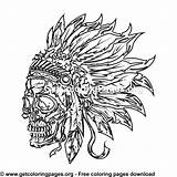Headdress Coloring sketch template
