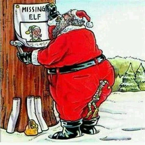 Missing Elf Funny Christmas Cartoons Funny Christmas Jokes