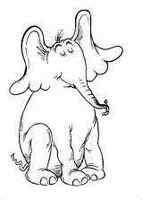 Horton Hears Who Coloring Pages Printable Cat Books sketch template