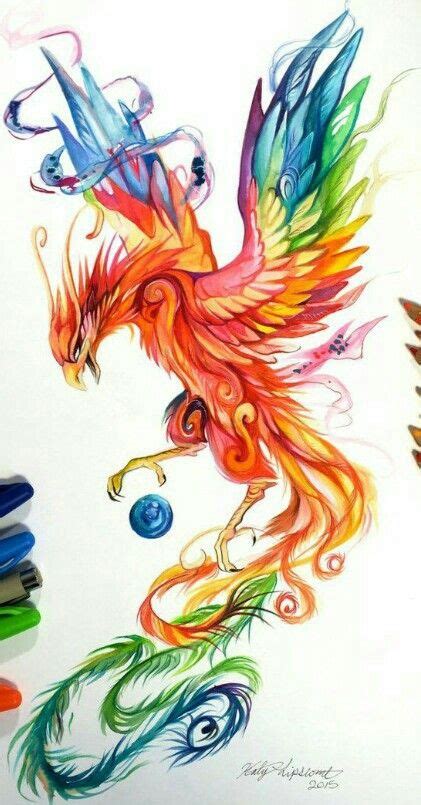 rainbow phoenix phoenix drawing phoenix art phoenix painting tatoo