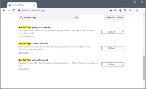 google experiments   chrome  tab page options ghacks tech news