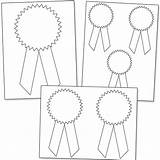 Ribbon Award Ribbons Place First Blue Printable Template Kids Awards Diy Craft Drawing Week Clipart Templates Coloring Participation Badges Graduation sketch template