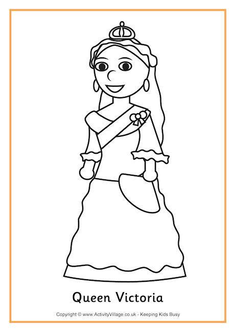 queen victoria colouring page
