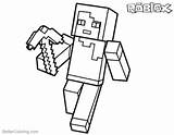 Roblox Coloring Minecraft Pages Printable Lineart Kids Characters Adults Template Bettercoloring sketch template