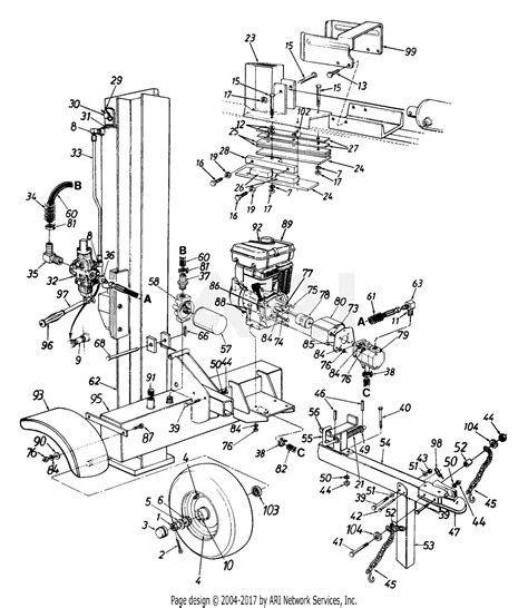 county   ton log splitter parts diagram  reviewmotorsco