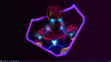 animated  pretty cool  neon ironman wallpaper source link