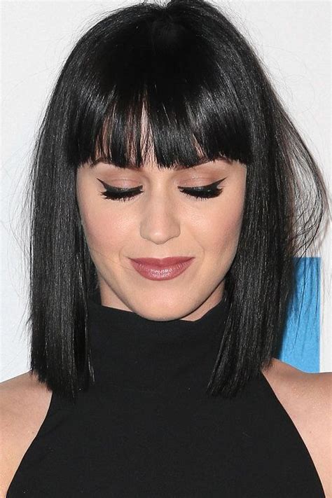 Actress With Short Black Hair And Bangs Hair Style Lookbook For