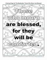 Coloring Beatitudes Pages Mourn Those Who Kids Sunday School Zone Sheets Sundayschoolzone Pretty Birijus Printable Craft Beautitudes Bible sketch template