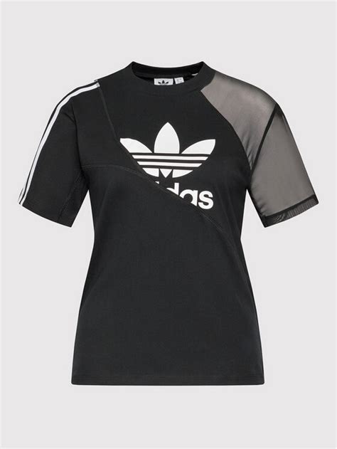 Adidas T Shirt Adicolor Split Trefoil Hc7039 Czarny Regular Fit Modivo Pl