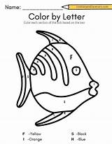 Fish Worksheet Color Kindergarten Preschool Worksheets Coloring Kids Unit Ocean Letter Pack Choose Board Alphabet Activities sketch template