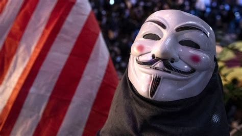 George Floyd Anonymous Hackers Re Emerge Amid Us Unrest Bbc News