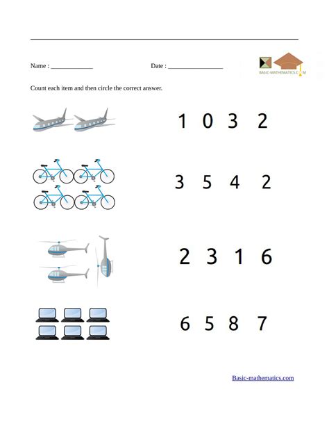 count  shapes   group preschool math worksheets