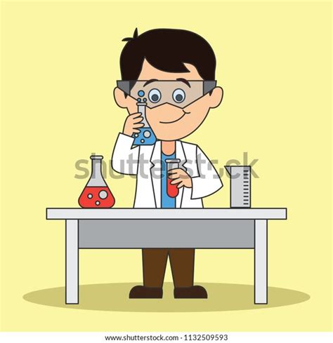 scientist man  research analysis laboratory stock vector royalty
