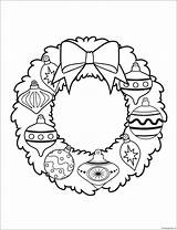 Pages Coloring Wreath Christmas Year Ornament Happy Print Color Printable Holidays Wonder Coloringpagesonly sketch template