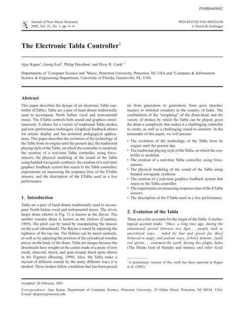 electronic tabla controller