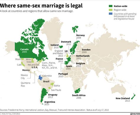 same sex marriage gaining attention world chinadaily