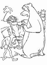 Khan Shere Coloring Pages Jungle Book Baloo Mowgli Template sketch template