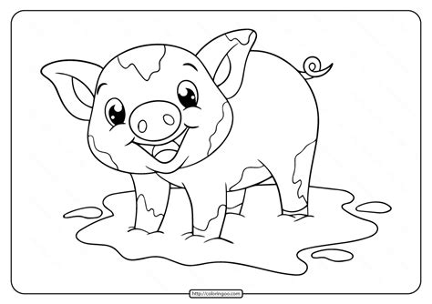 printable baby pig coloring pages