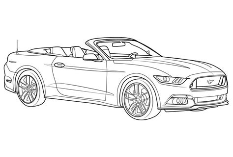 easy mustang coloring page  printable coloring pages  kids