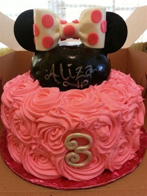 Minnie Mouse Fondant 3rd Birthday Cake For Ordering Info