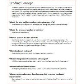 product concept template  product owners  product development
