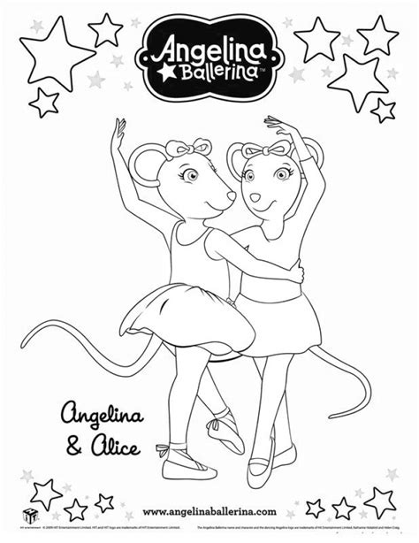 printable angelina ballerina coloring pages
