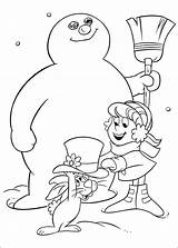 Frosty Snowman Coloring Pages Printable Book Books Bestcoloringpagesforkids Kids Sheets Christmas Winter Websincloud sketch template